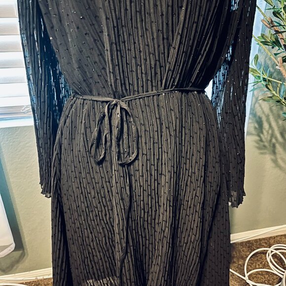 French Connection Womens Black Pleated Above Knee Shift Dress (NWT) - Picture 5 of 9